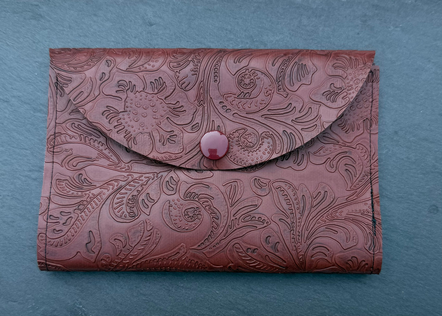 Brown Embossed Passport Cover