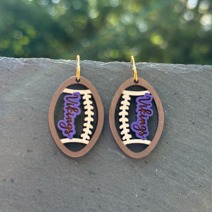 Football (small) Drop Dangle Earrings