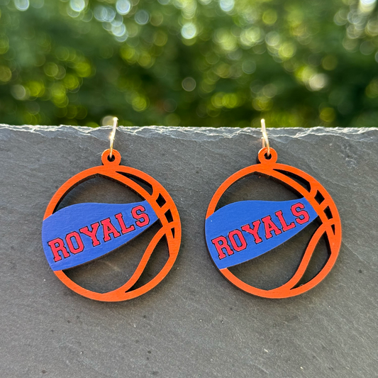 Royals Basketball Drop Dangle Earrings