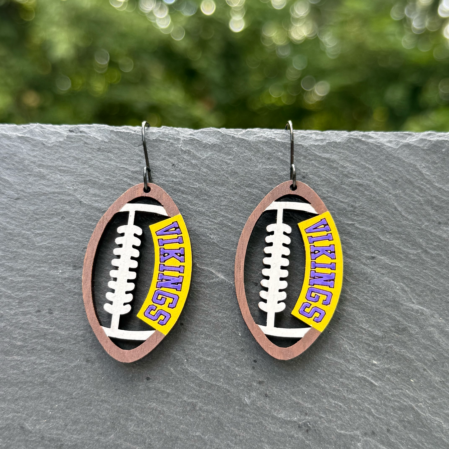 Vikings Football Drop Dangle Earrings