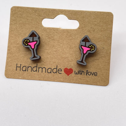 Margarita Drink Stud Earrings