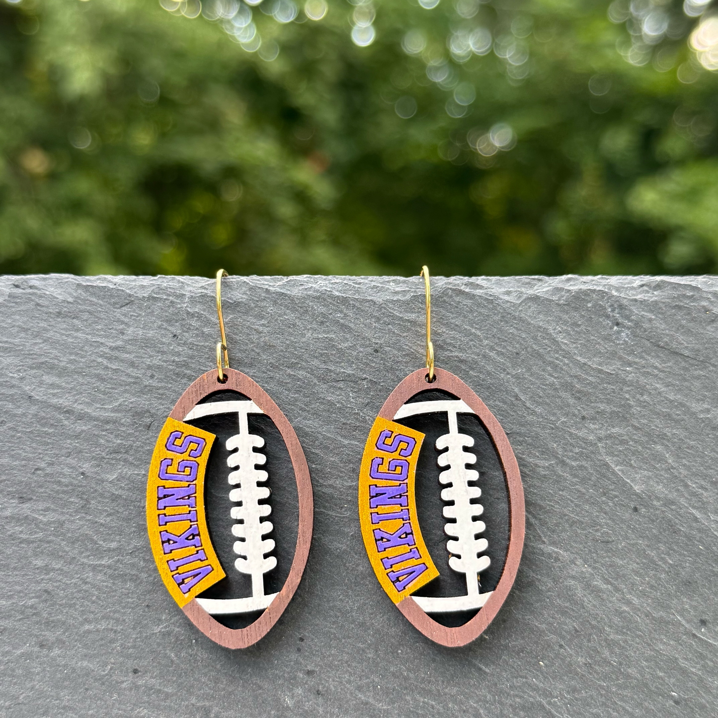 Vikings Football Drop Dangle Earrings