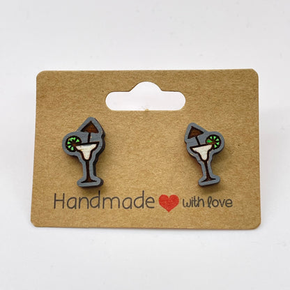 Margarita Drink Stud Earrings