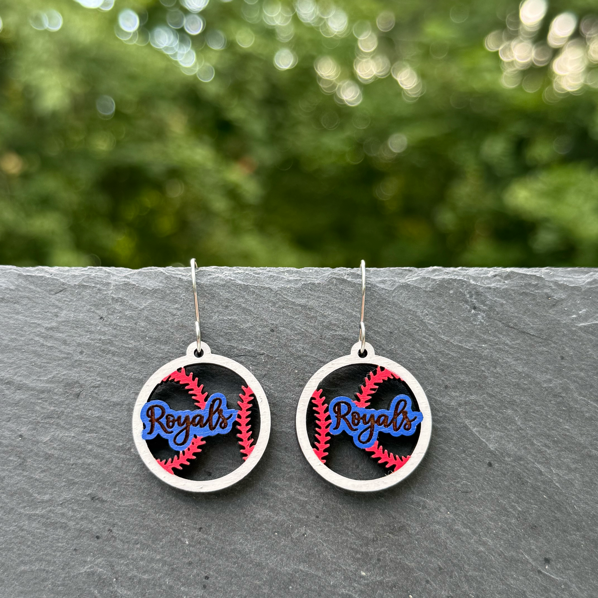 Baseball (small) Drop Dangle Earrings