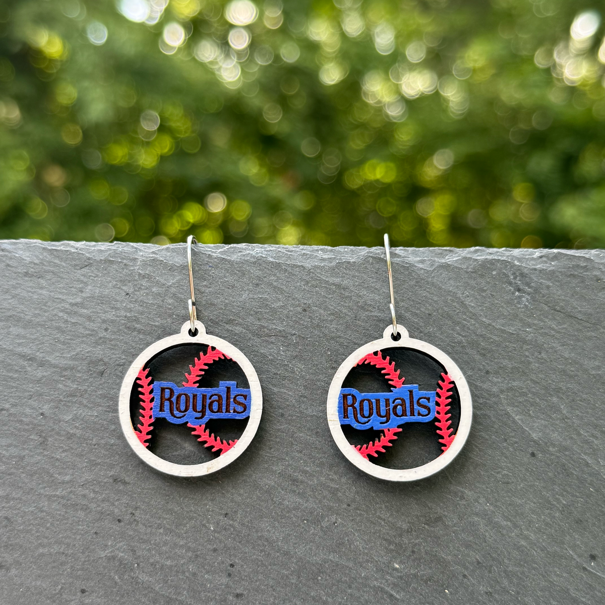 Baseball (small) Drop Dangle Earrings
