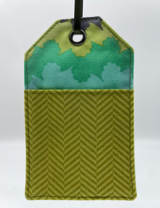 Green Herringbone Hanging Gift Card Holder