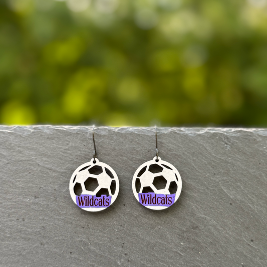 Soccer (small) Drop Dangle Earrings