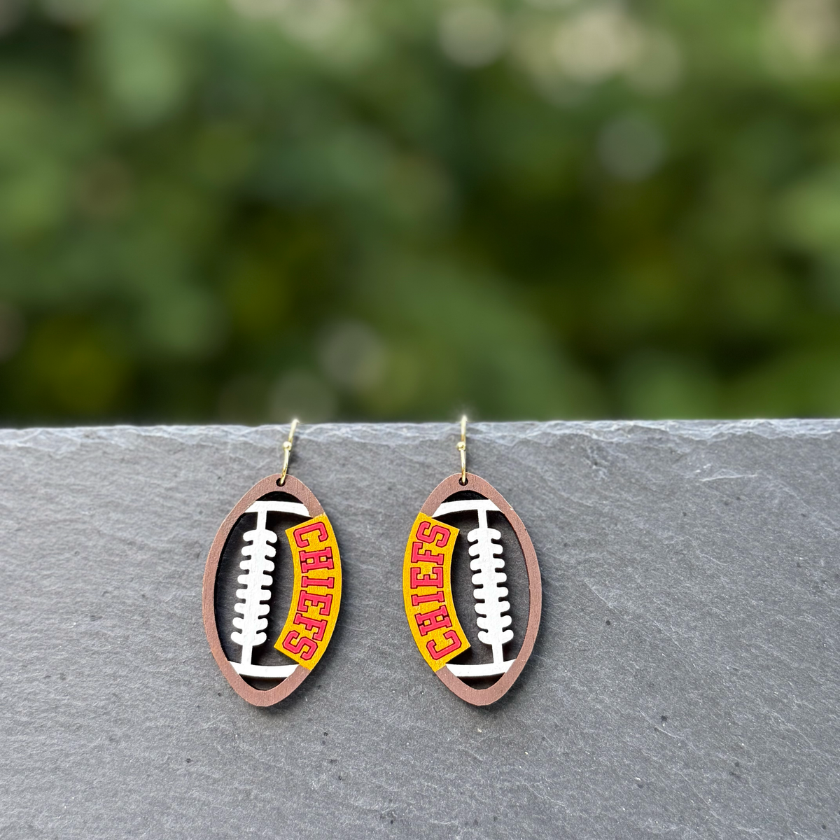 Chiefs Football Drop Dangle Earrings
