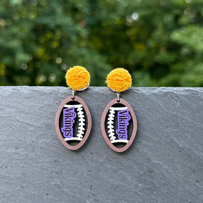 Football (small) Drop Dangle Earrings