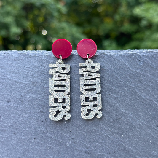Raiders Stud Dangle Earrings