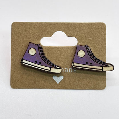 Hightop Tennis Shoe (Large) Stud Earrings