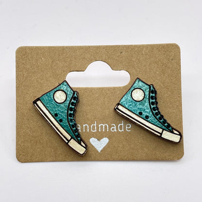 Hightop Tennis Shoe (Large) Stud Earrings