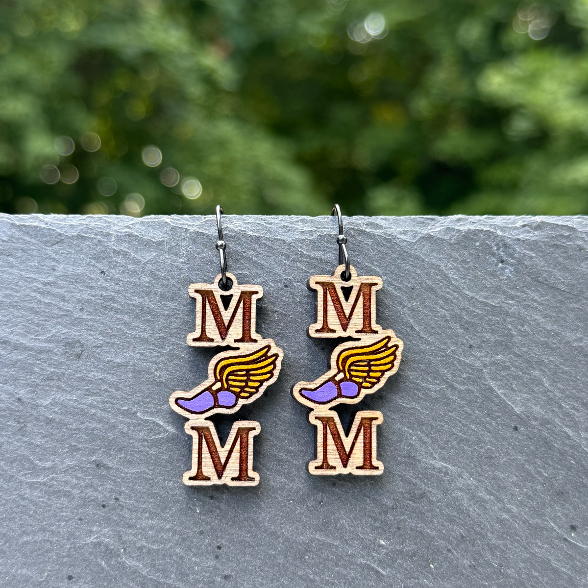 Track MOM Drop Dangle Earrings