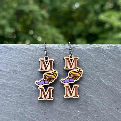Track MOM Drop Dangle Earrings