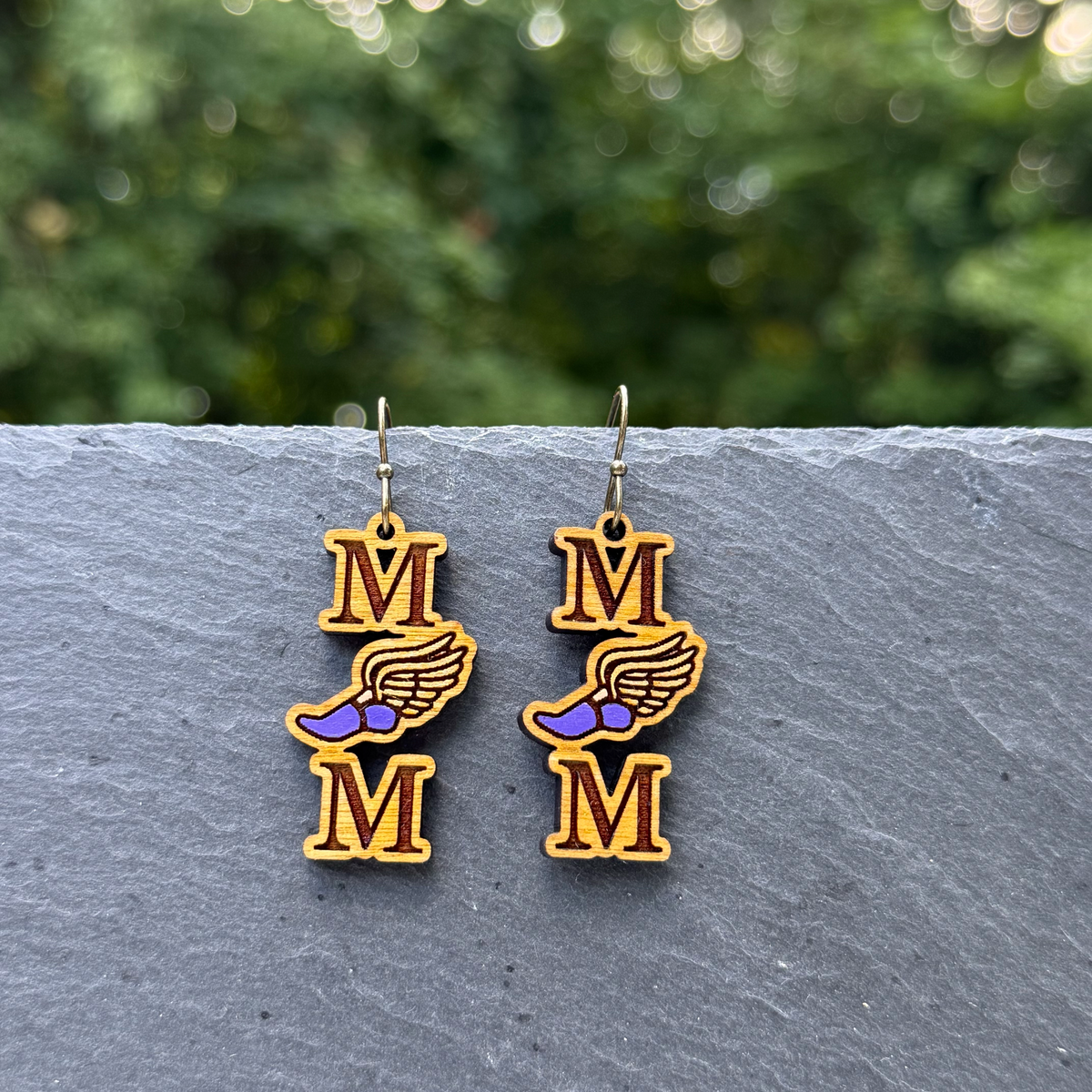 Track MOM Drop Dangle Earrings