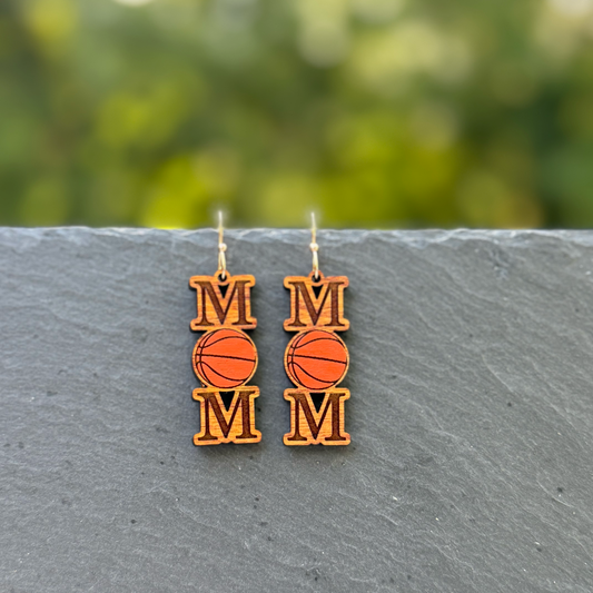 Basketball MOM Drop Dangle Earrings