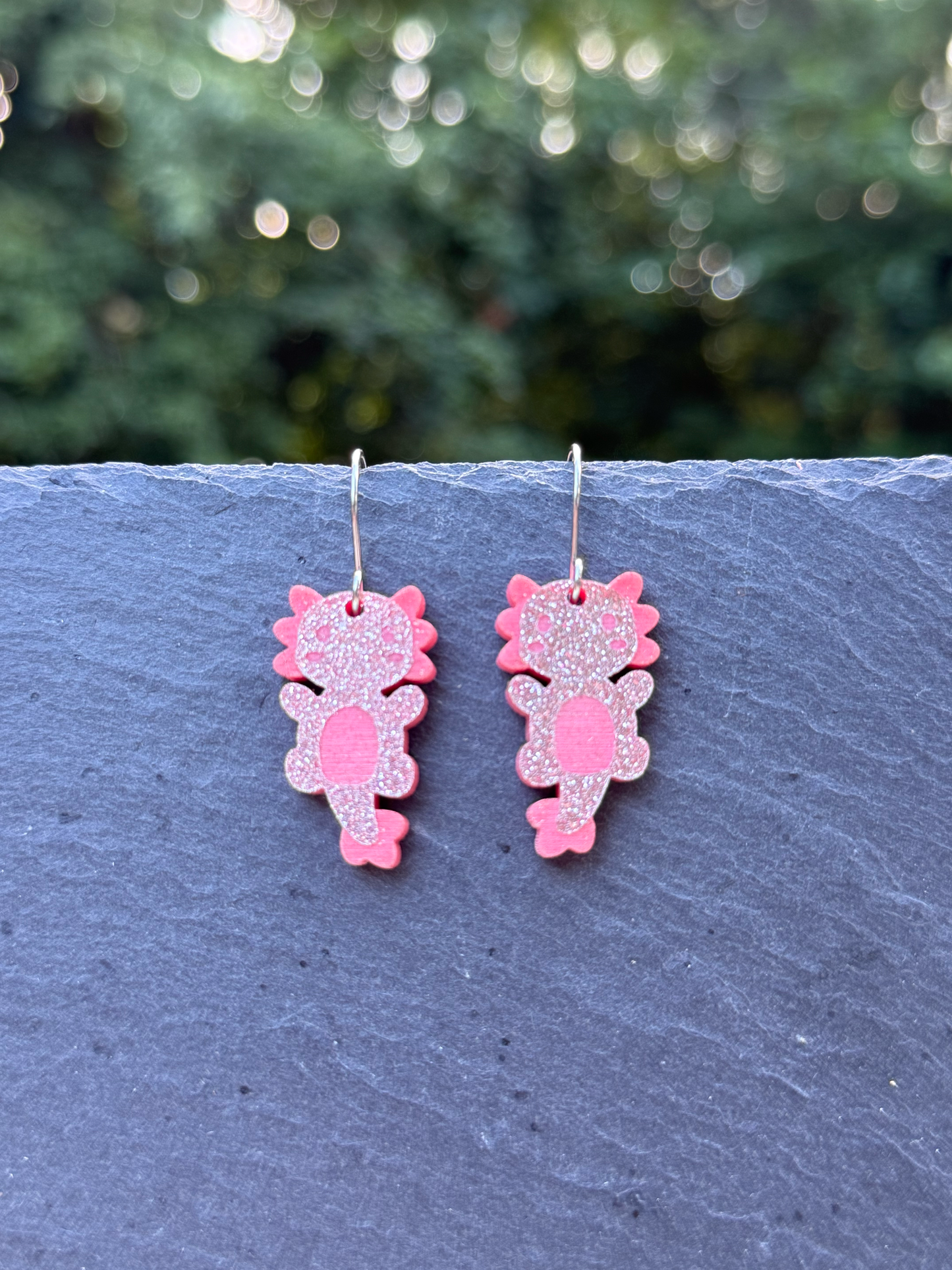 Axolotl Acrylic Drop Dangle Earrings