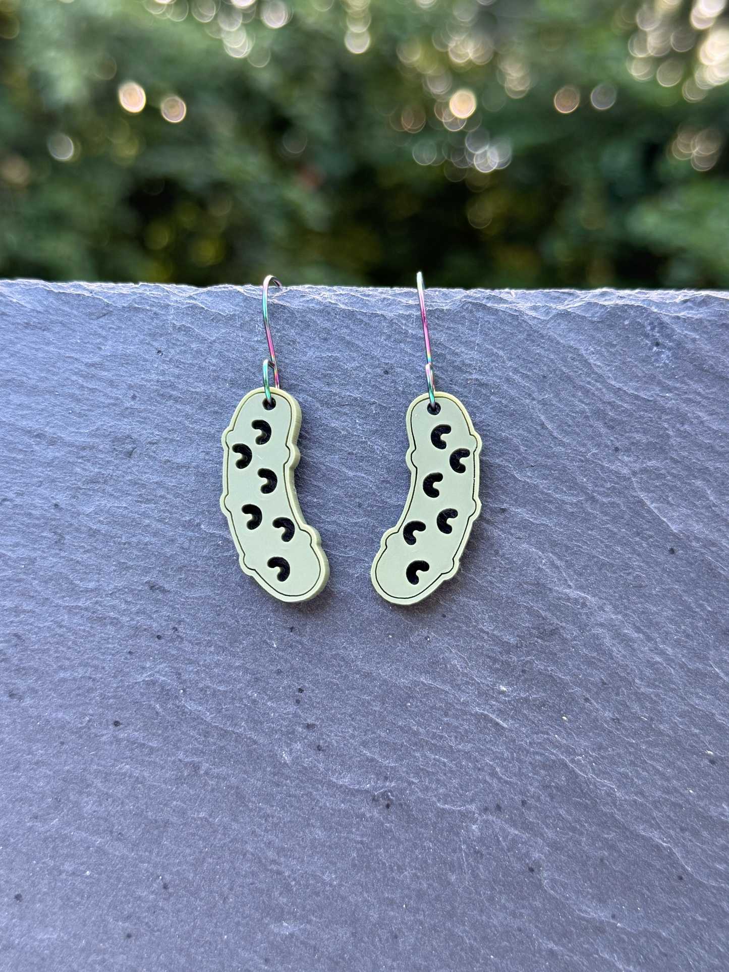 Pickle Acrylic Drop Dangle Earrings