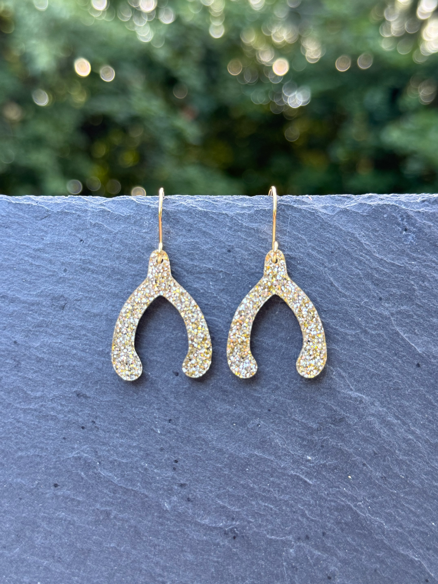 Wishbone Acrylic Drop Dangle Earrings