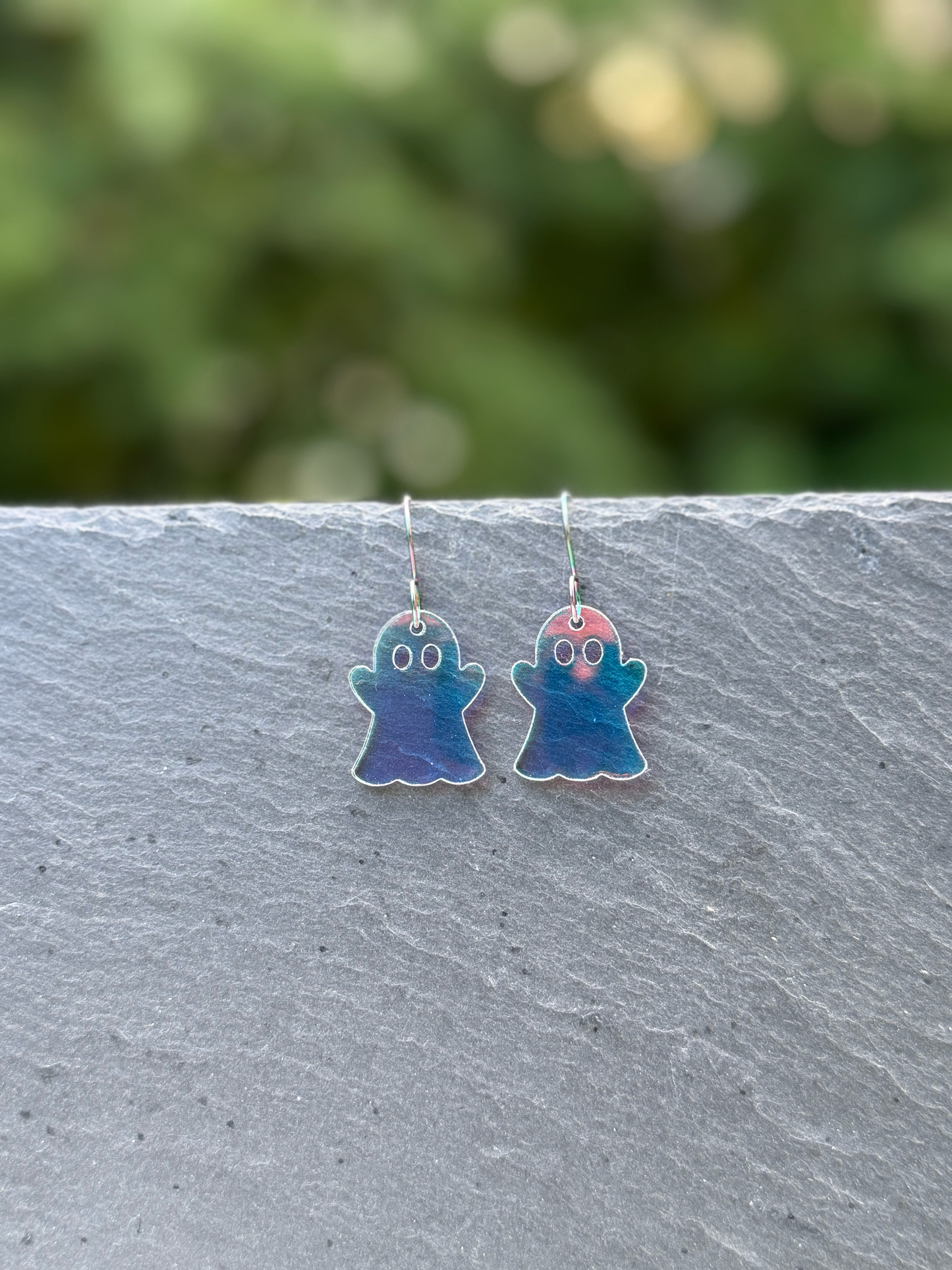 Iridescent Ghosts Acrylic Drop Dangle Earrings