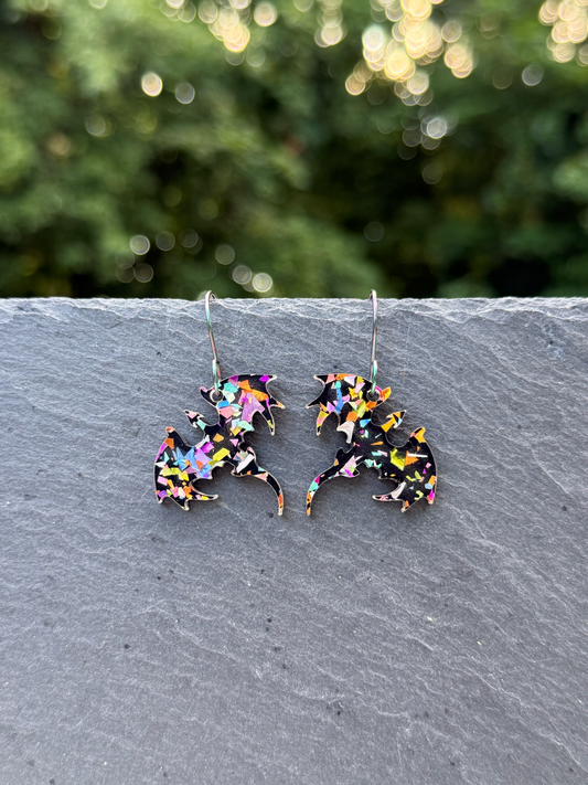 Dragon Acrylic Drop Dangle Earrings