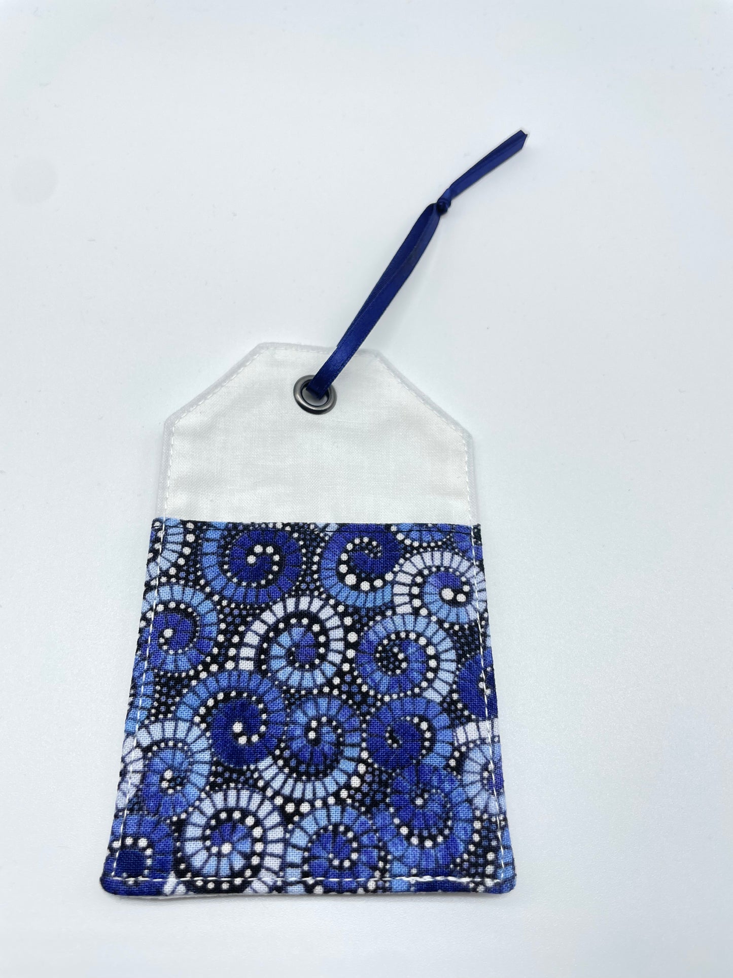 Blue Swirls Hanging Gift Card Holder