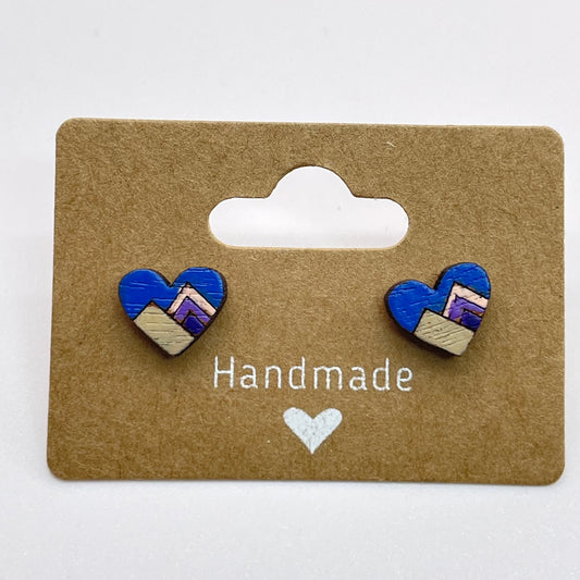 Heart Mountains Stud Earrings