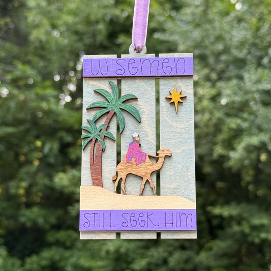 Wisemen Pallet Layered Wood Ornament