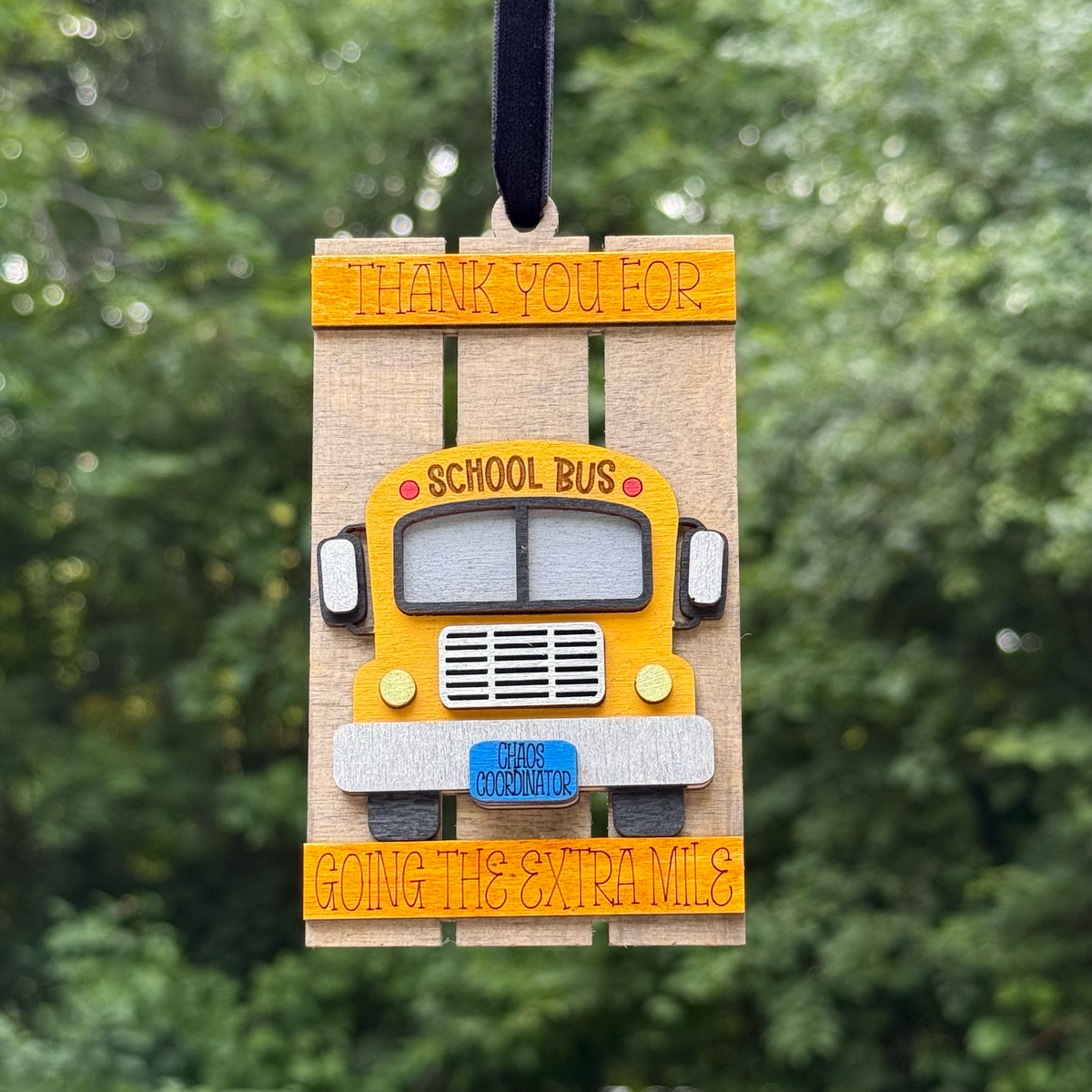 Bus Pallet Layered Wood Ornament