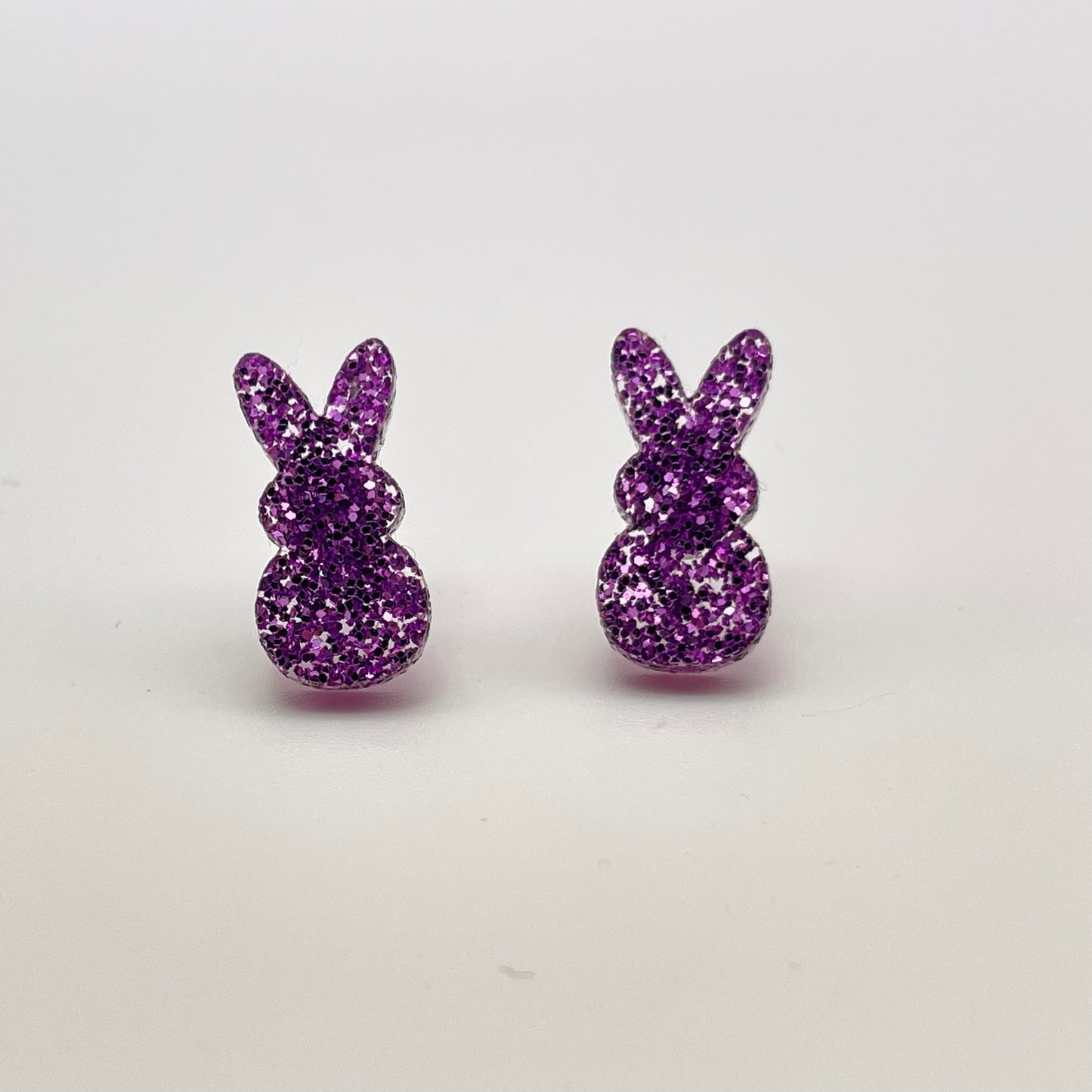 Acrylic Bunny Stud Earrings