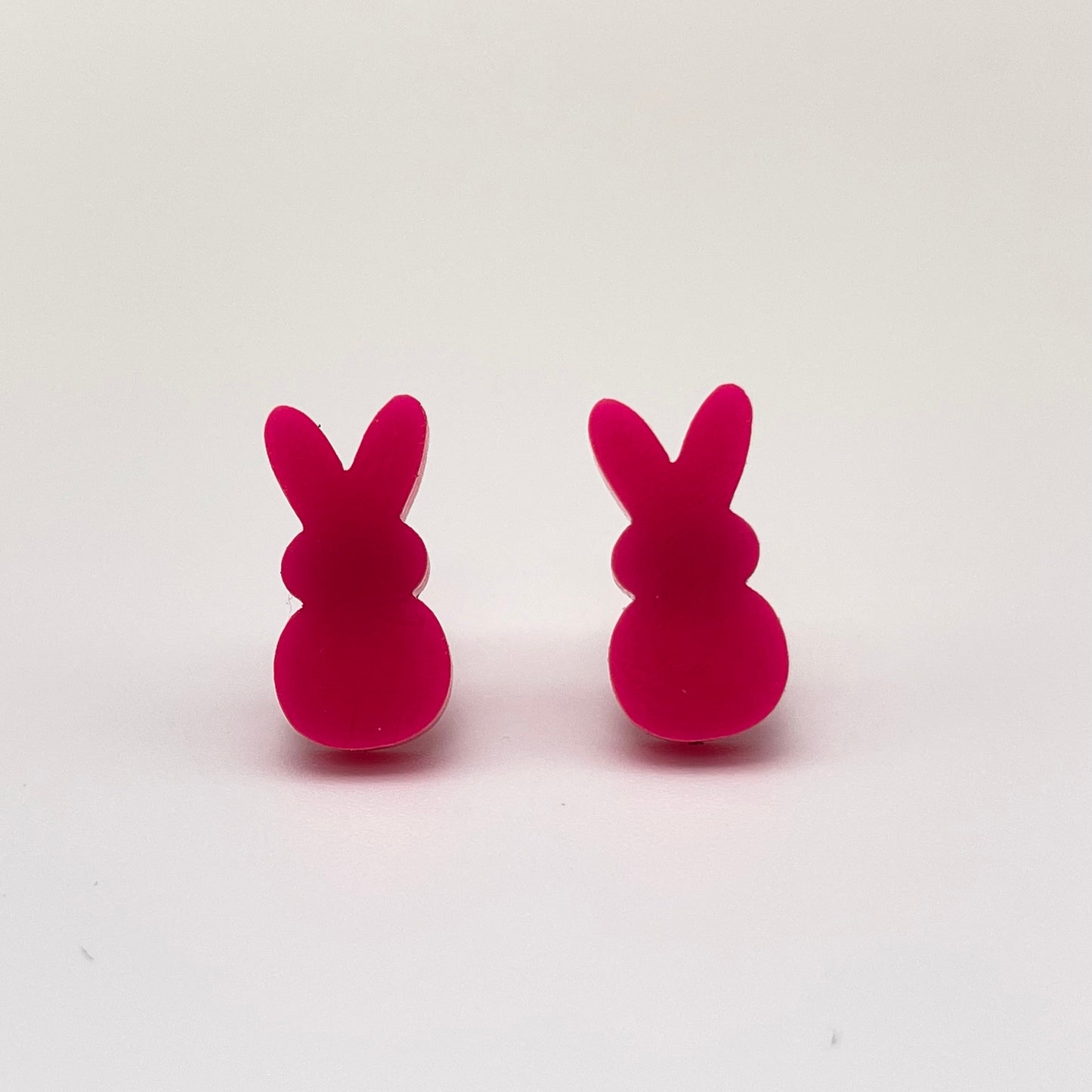 Acrylic Bunny Stud Earrings