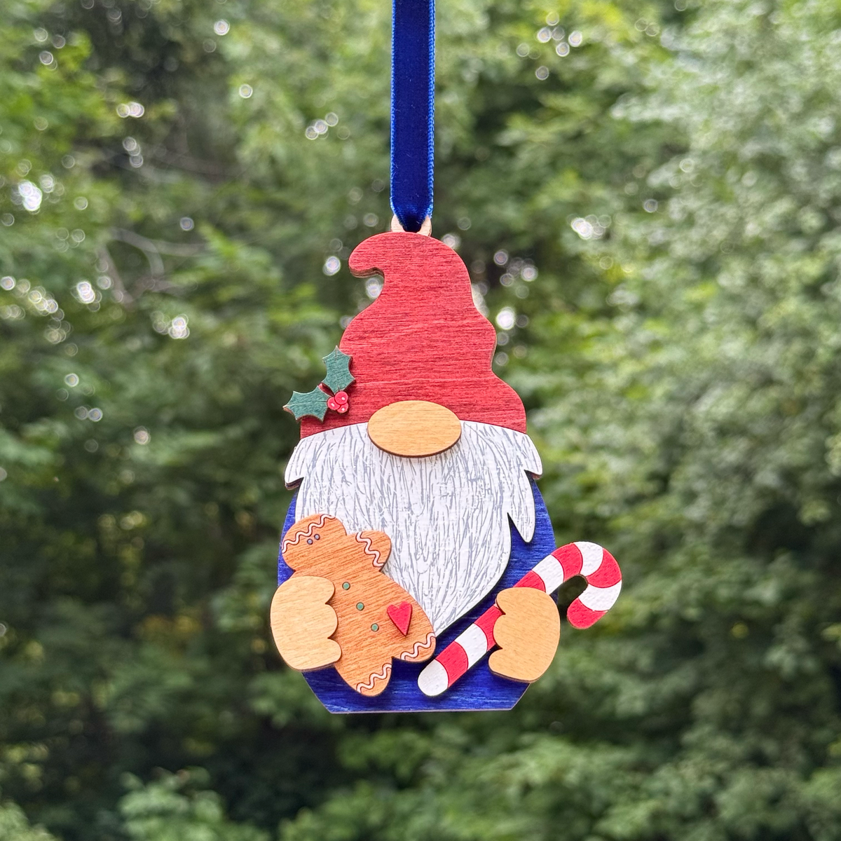 Gnome Layered Wood Ornament