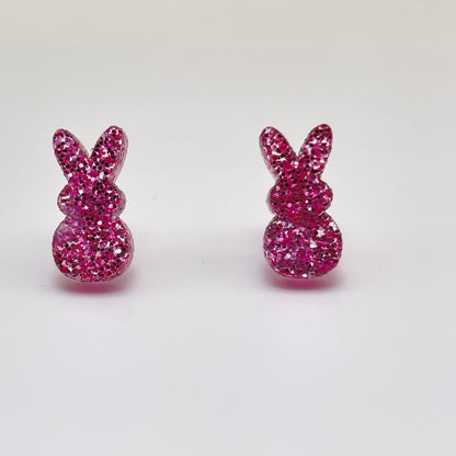 Acrylic Bunny Stud Earrings