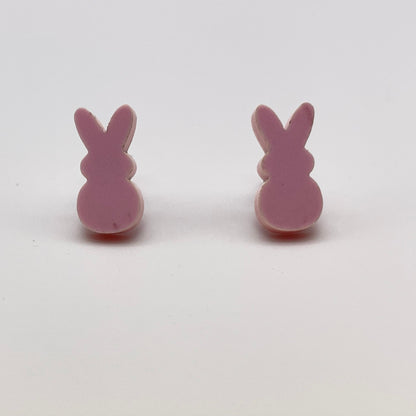 Acrylic Bunny Stud Earrings