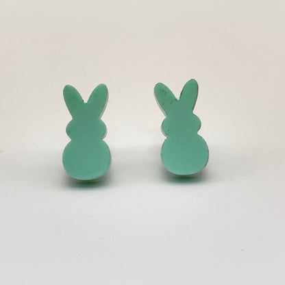 Acrylic Bunny Stud Earrings