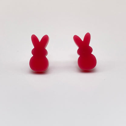 Acrylic Bunny Stud Earrings