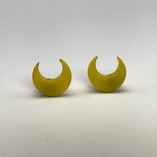 Acrylic Moon Stud Earrings