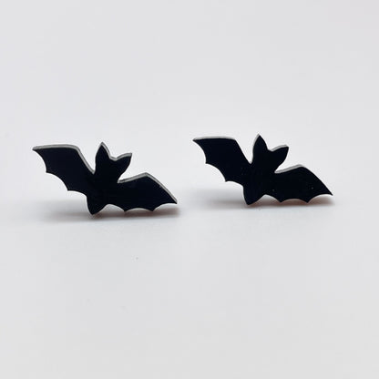 Acrylic Bat Stud Earrings