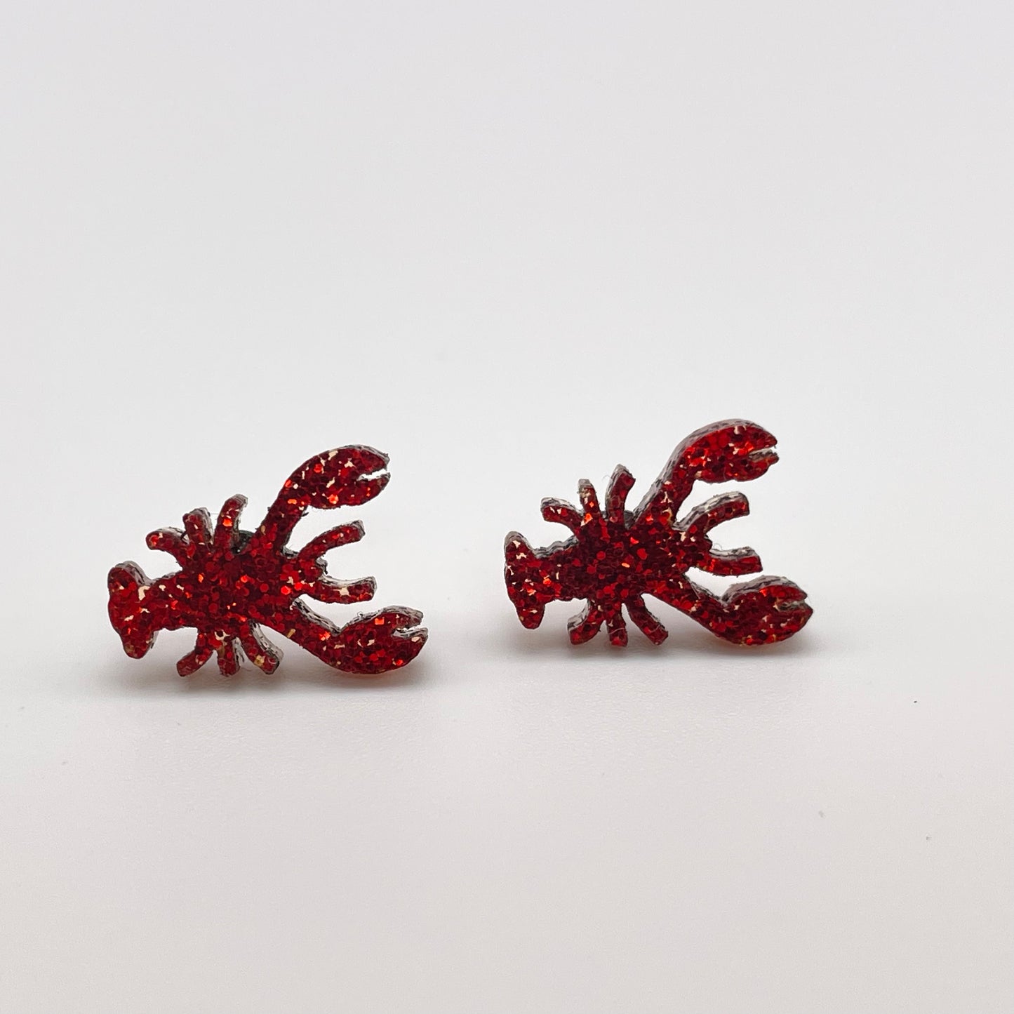 Acrylic Lobster Stud Earrings