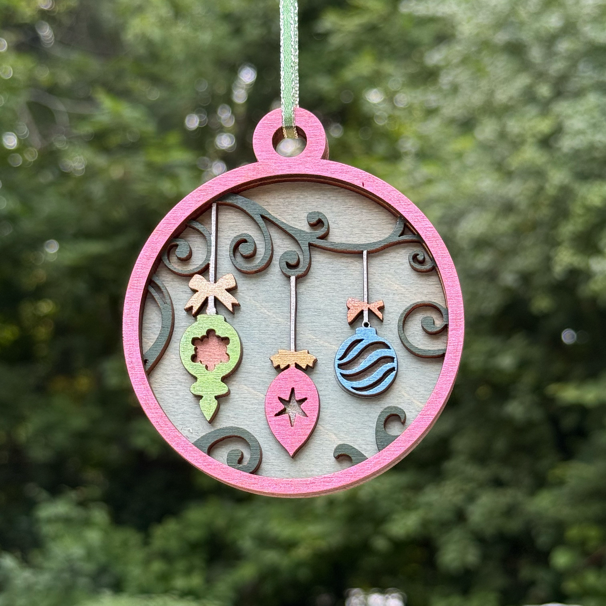 Hanging Ornaments Layered Wood Ornament