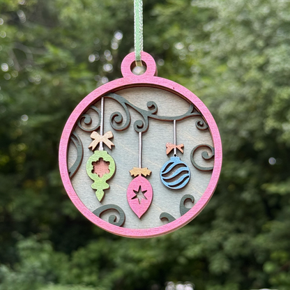 Hanging Ornaments Layered Wood Ornament
