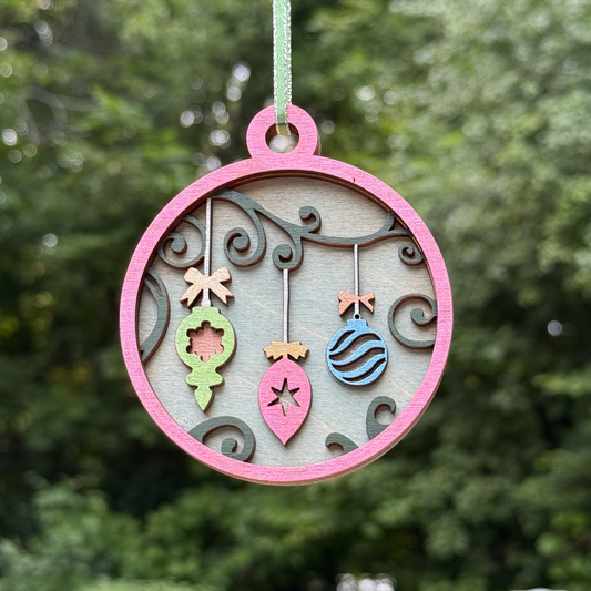 Hanging Ornaments Layered Wood Ornament