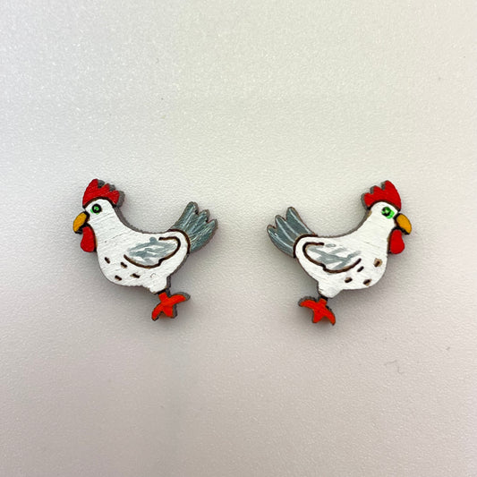 Chicken Stud Earrings