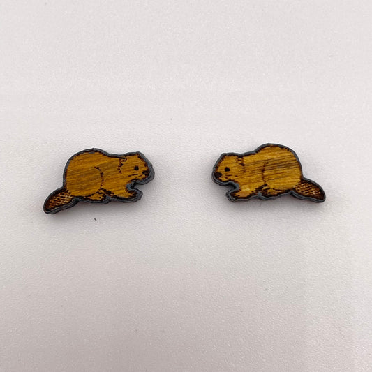 Beaver Stud Earrings