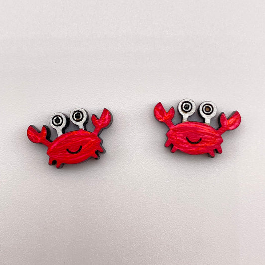 Googly Eyed Crab Stud Earrings