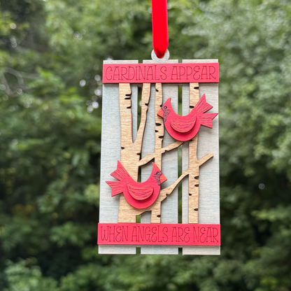 Cardinal (angels) Pallet Layered Wood Ornament