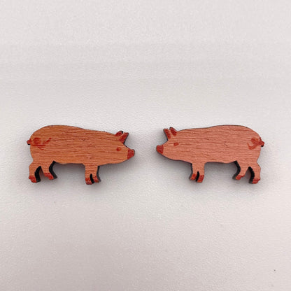 Small Pig Stud Earrings