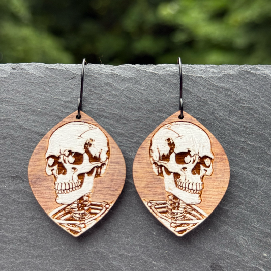 Skeleton Petal Drop Dangle Earrings