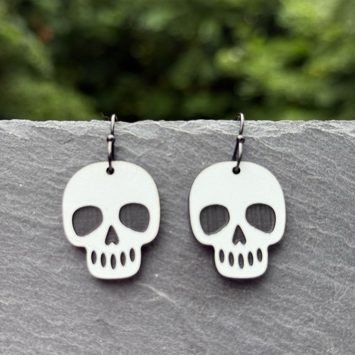 Skull Acrylic Drop Dangle Earrings
