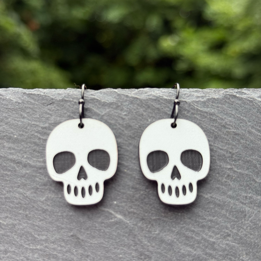 Skull Acrylic Drop Dangle Earrings